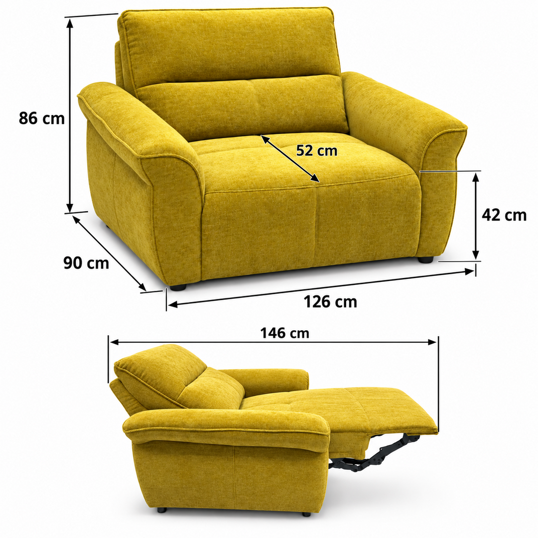 Dimensions on chair