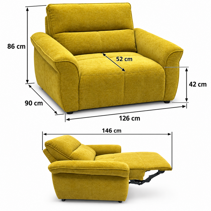Dimensions on chair