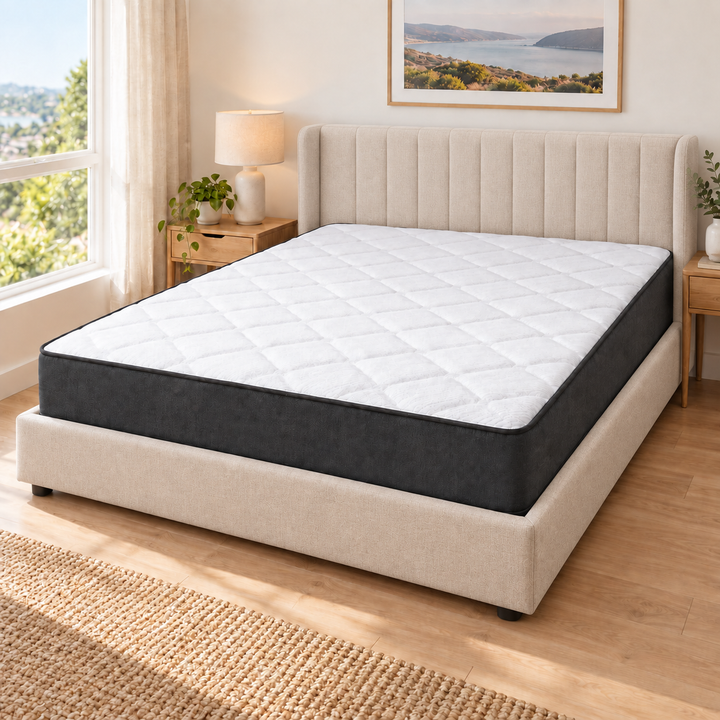 Queen Size Spring Mattress – 153 × 203 × 22 cm,white