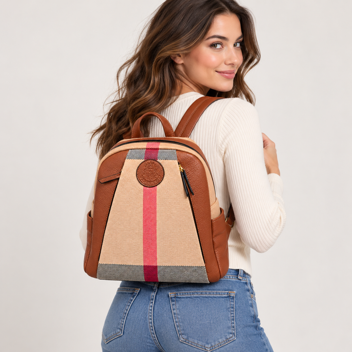 Model illustration showing SKU 8788 worn as a backpack