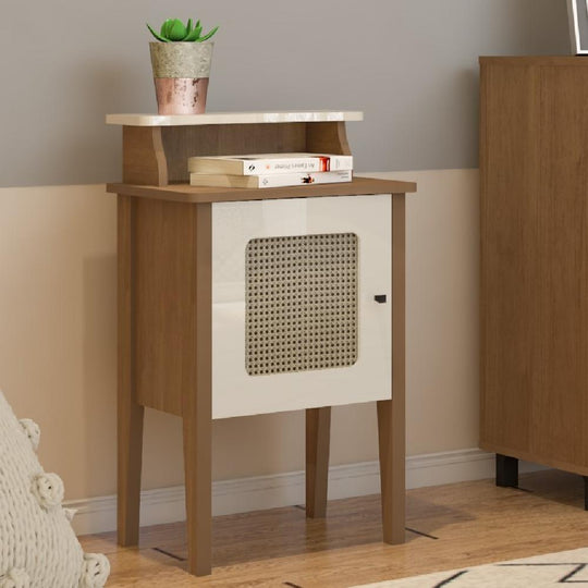 Charlotte Bedside Table, Cherry-Off White