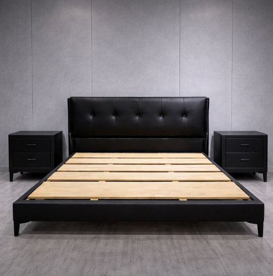 Congozonchi Bed combo (one bed &two bedside tables), black