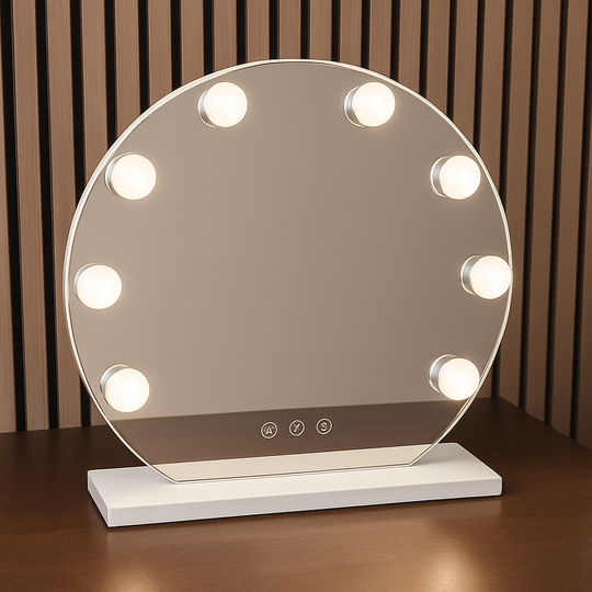 Hailey Hollywood Mirror,LED Mirror, White