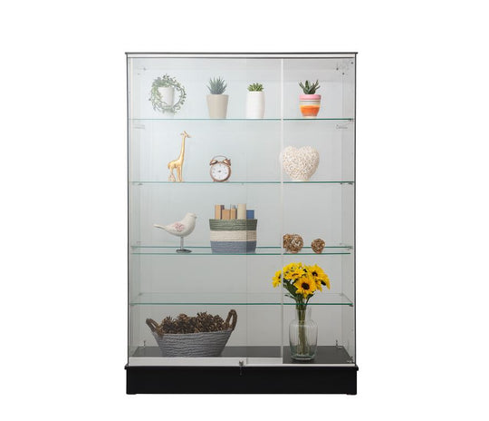 Irabariyam Frameless Glass Display Unit, black