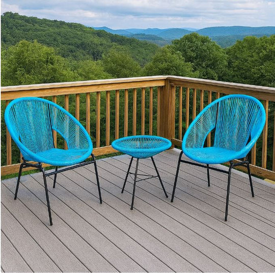 Uratanchi Steel Bistro Set, Blue