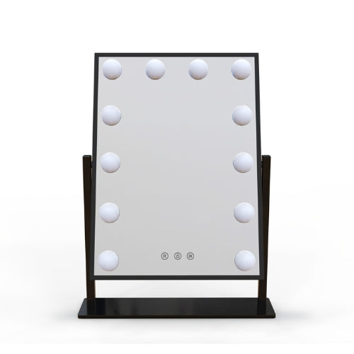 Violet Hollywood LED Mirror, Black,12 bulbs