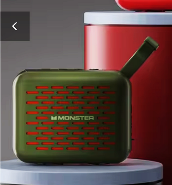 Monster ES01 Outdoor portable Bluetooth speaker, subwoofer 10H FM 8W 1800mAh Supports Bluetooth, USB flash drive and TF card