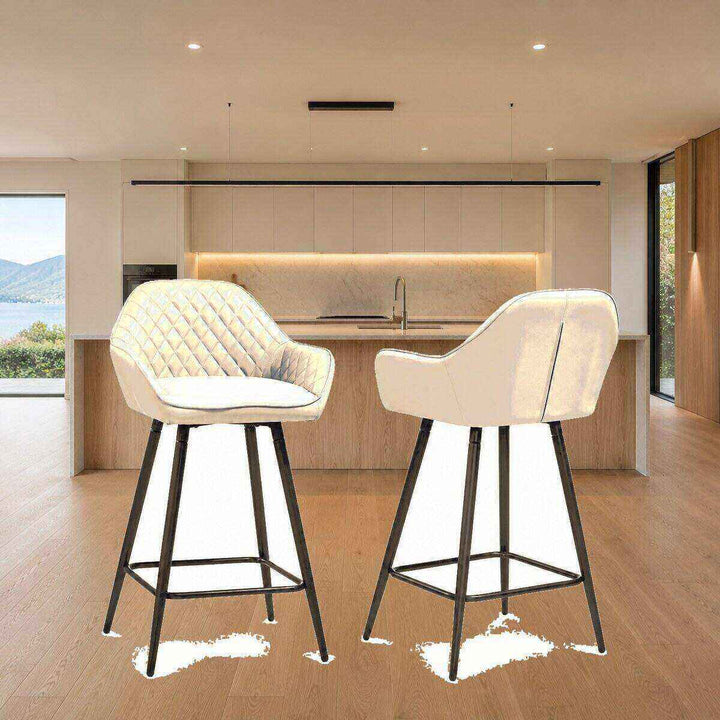 Isla Quilted Bar Stool