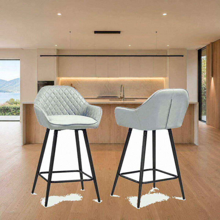 Isla Quilted Bar Stool