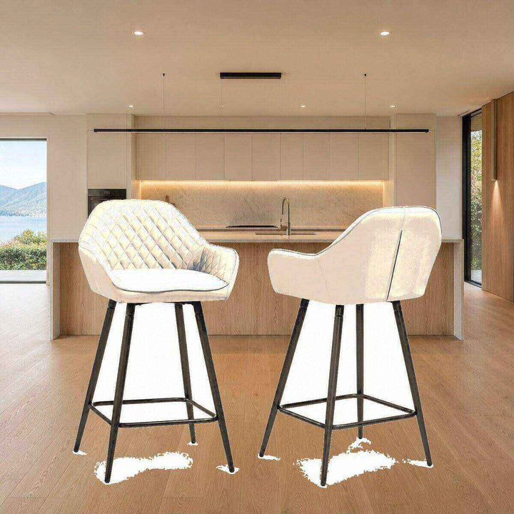 Isla Quilted Bar Stool
