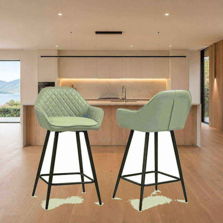 Isla Quilted Bar Stool