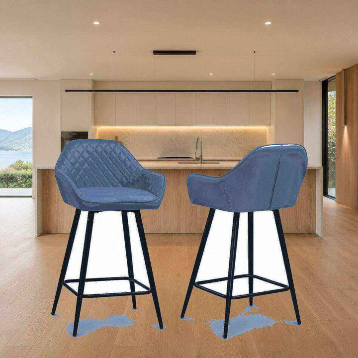 Isla Quilted Bar Stool
