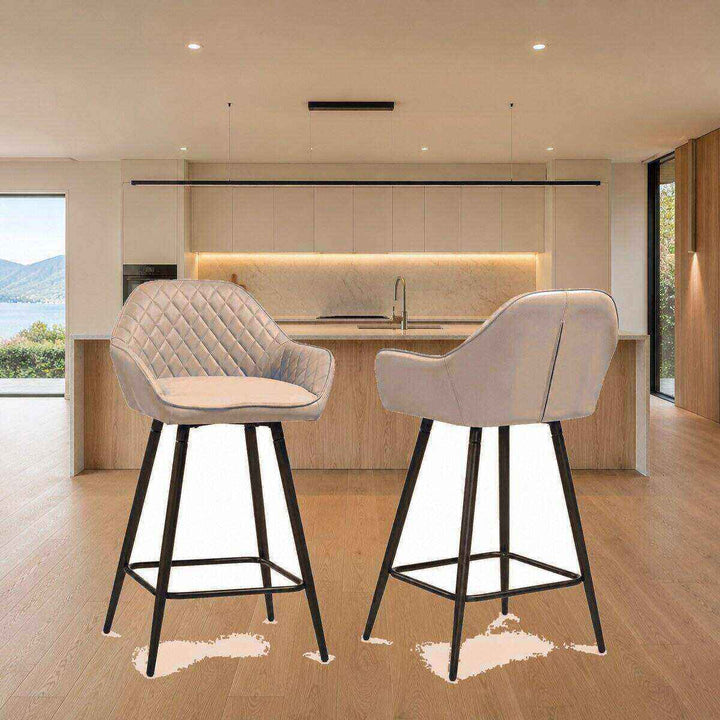Isla Quilted Bar Stool