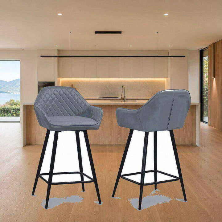 Isla Quilted Bar Stool