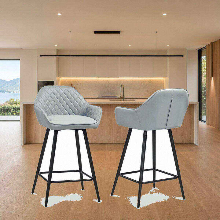 Isla Quilted Bar Stool
