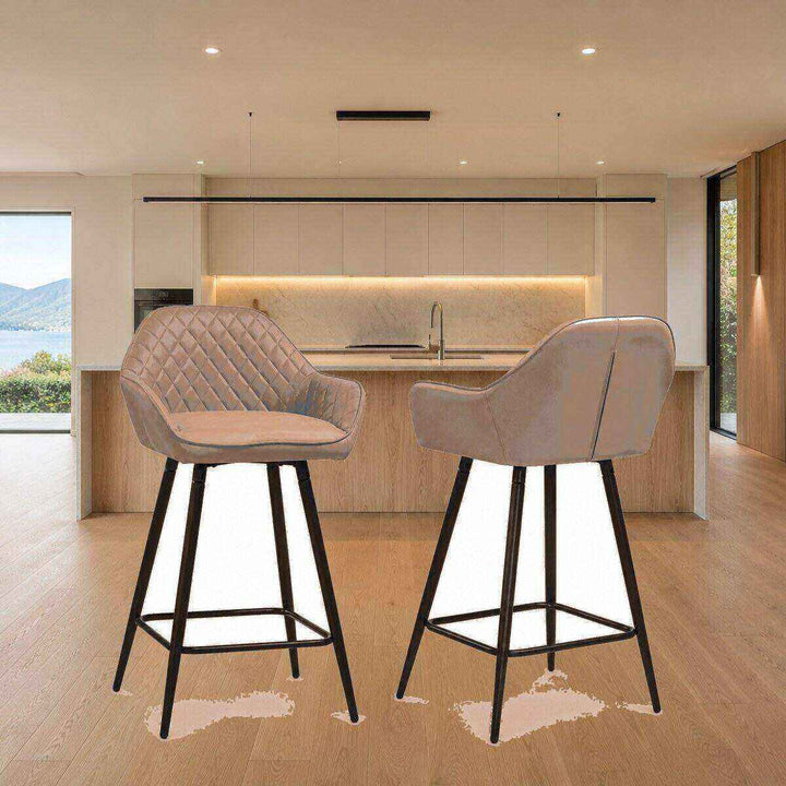 Isla Quilted Bar Stool