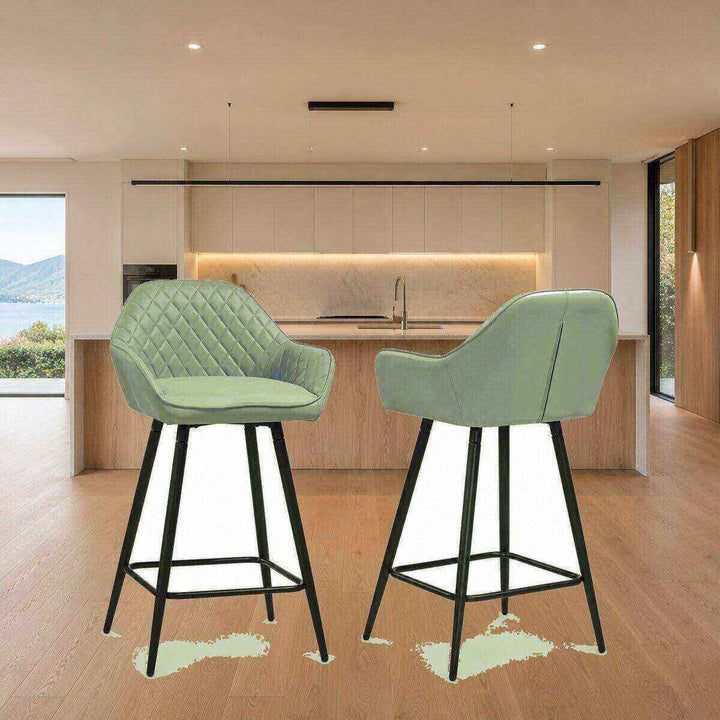 Isla Quilted Bar Stool