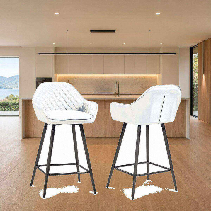 Isla Quilted Bar Stool