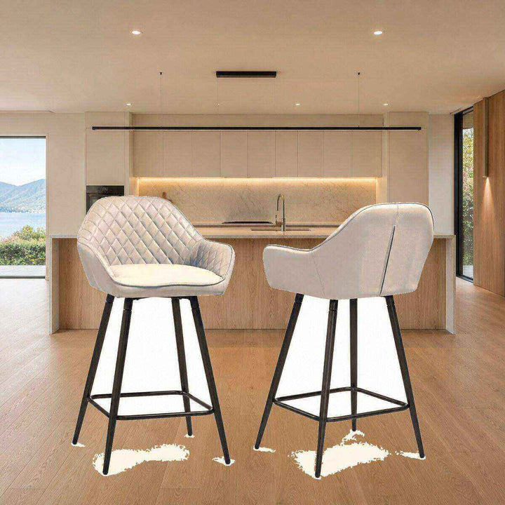 Isla Quilted Bar Stool