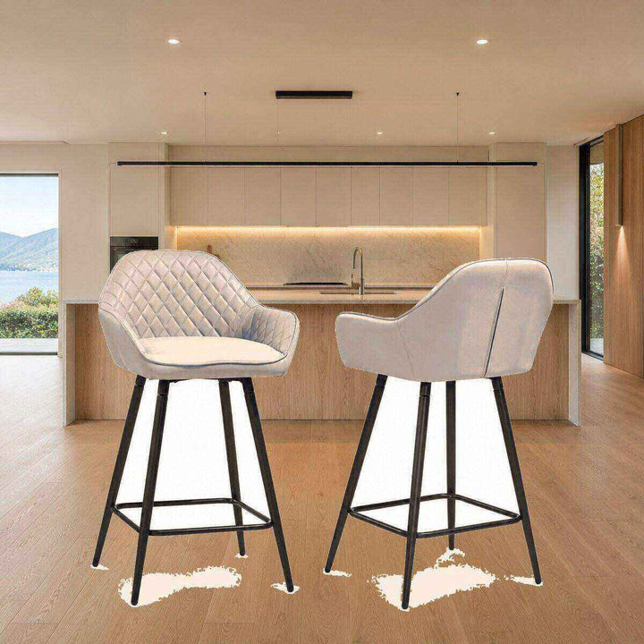 Isla Quilted Bar Stool