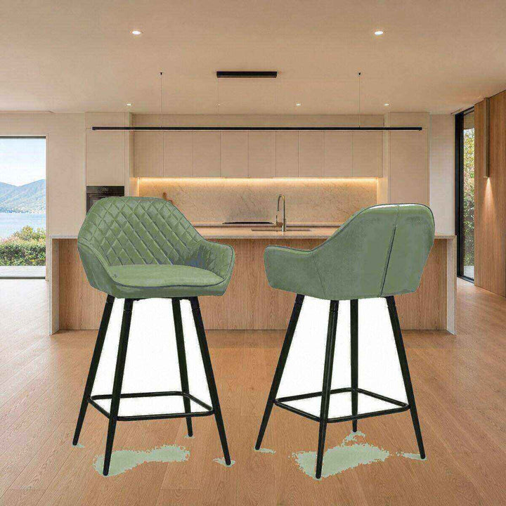 Isla Quilted Bar Stool