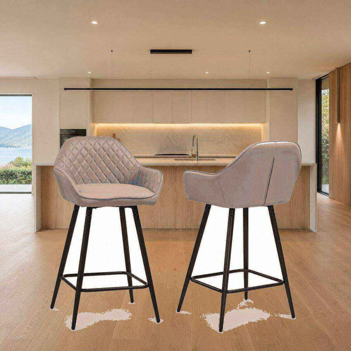 Isla Quilted Bar Stool