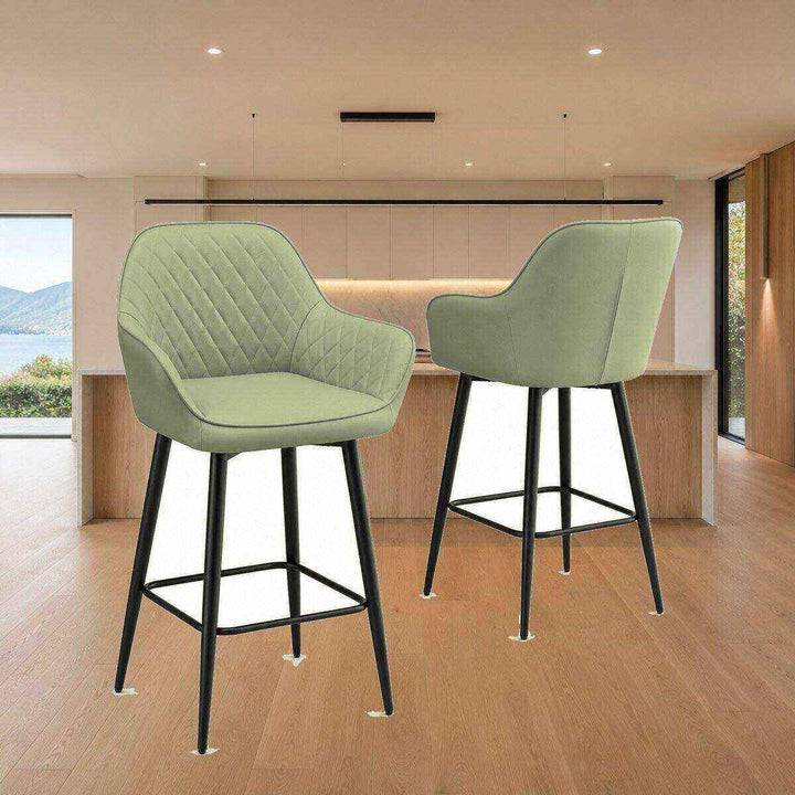 Ava Quilted Arm Bar Stool