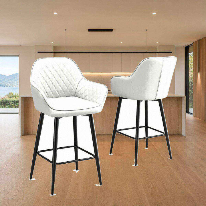 Ava Quilted Arm Bar Stool