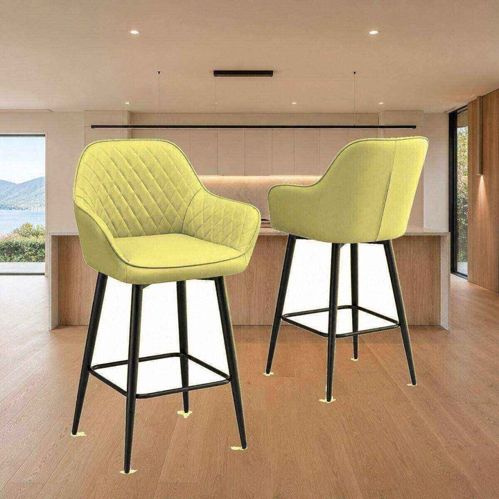 Ava Quilted Arm Bar Stool