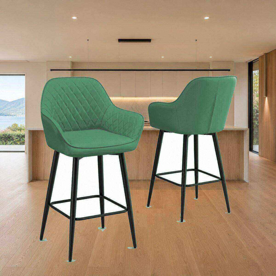 Ava Quilted Arm Bar Stool