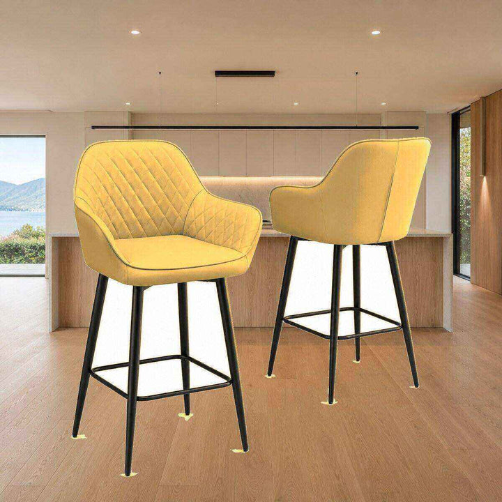 Ava Quilted Arm Bar Stool