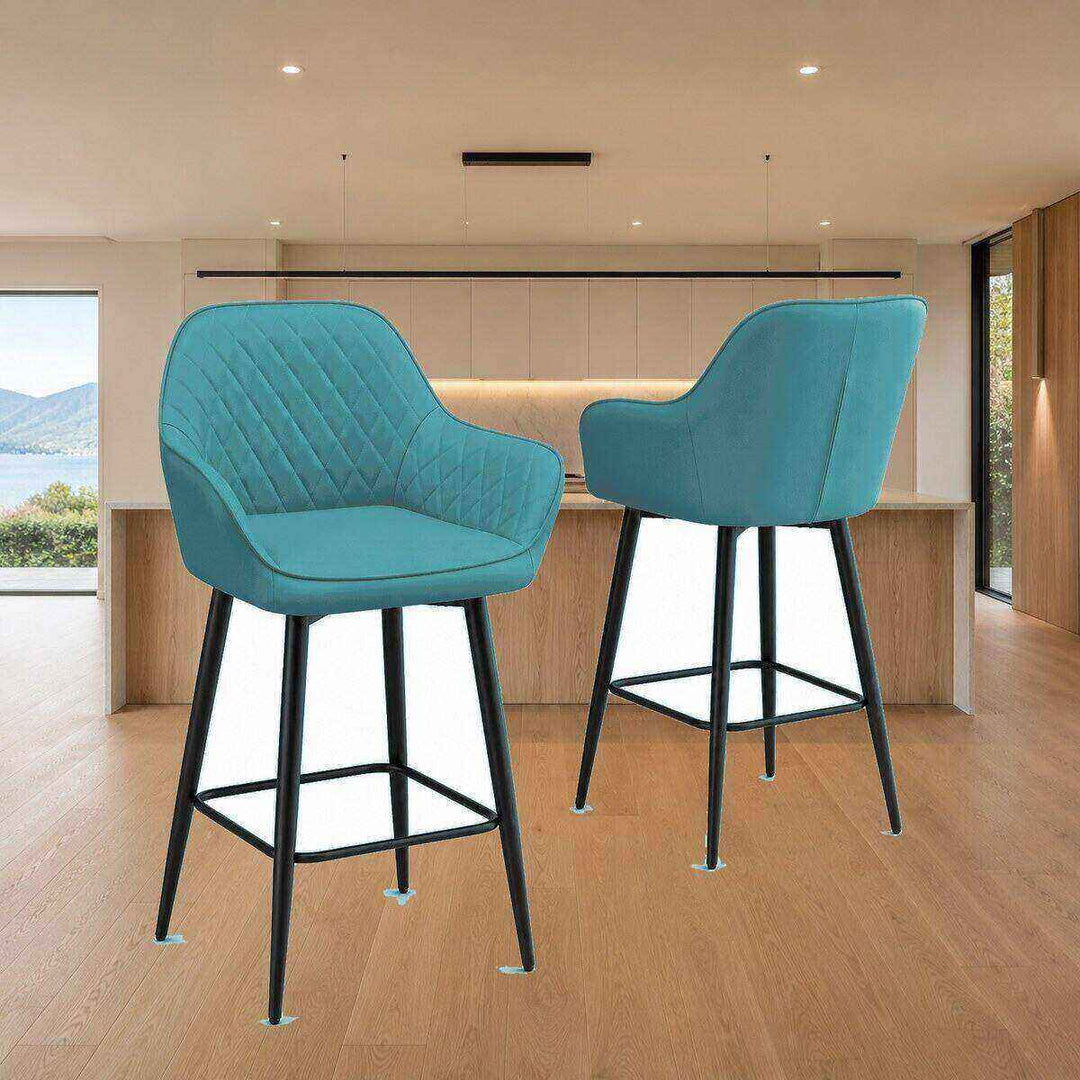 Ava Quilted Arm Bar Stool
