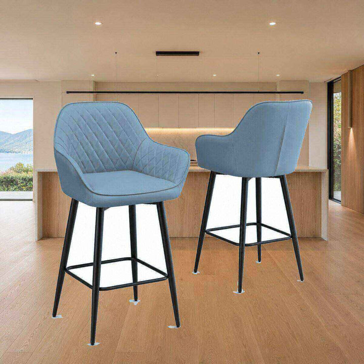 Ava Quilted Arm Bar Stool