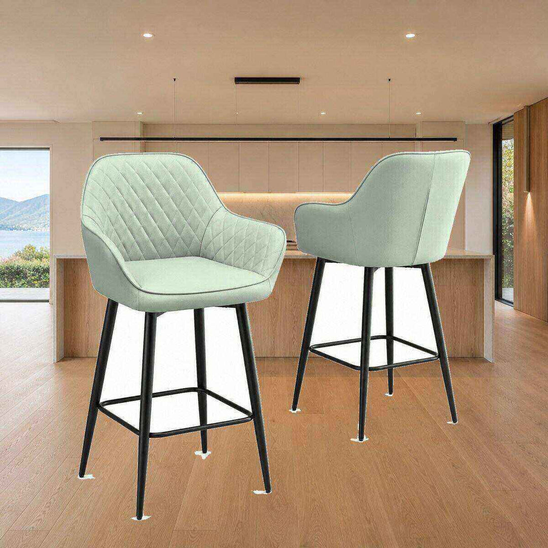 Ava Quilted Arm Bar Stool