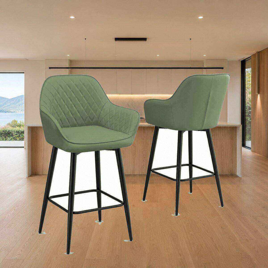 Ava Quilted Arm Bar Stool