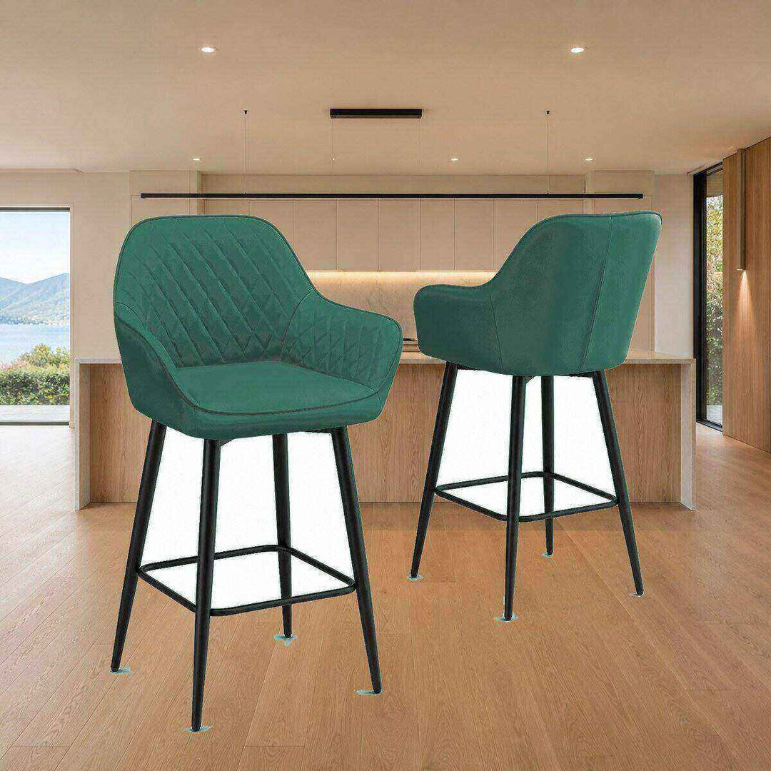 Ava Quilted Arm Bar Stool