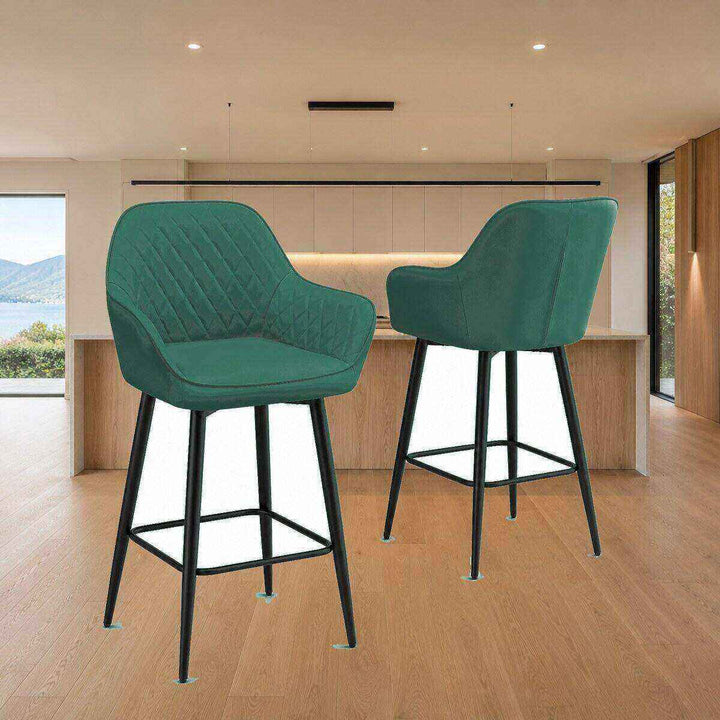 Ava Quilted Arm Bar Stool