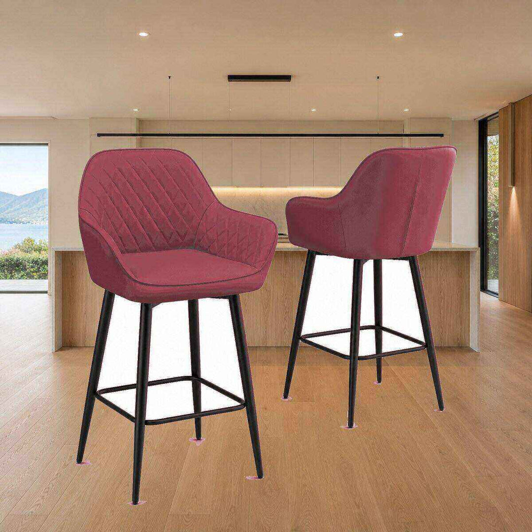 Ava Quilted Arm Bar Stool