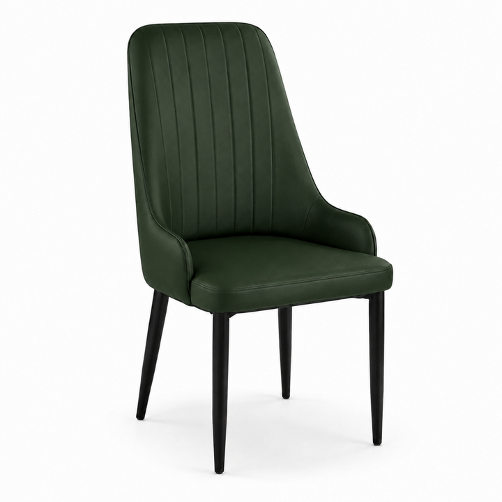 Amelia High-Back Dining Chair - Vegan Leather 03 - Deep Forest