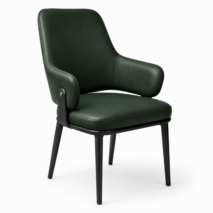 Oliver Dining Armchair - Vegan Leather 03 - Deep Forest