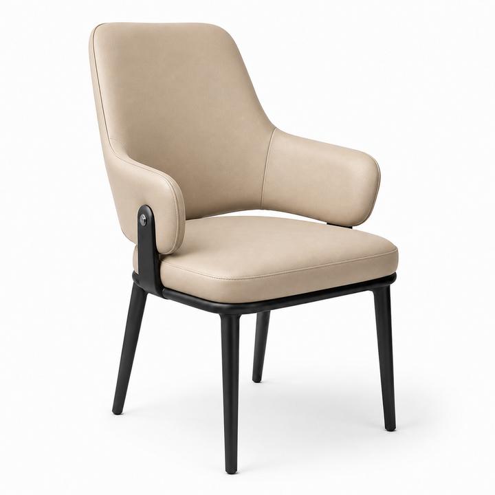 Oliver Dining Armchair - Vegan Leather 06 - Light Mushroom