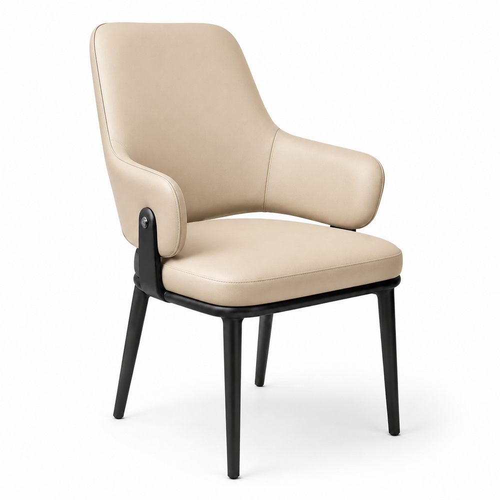 Oliver Dining Armchair - Vegan Leather 07 - Warm Beige