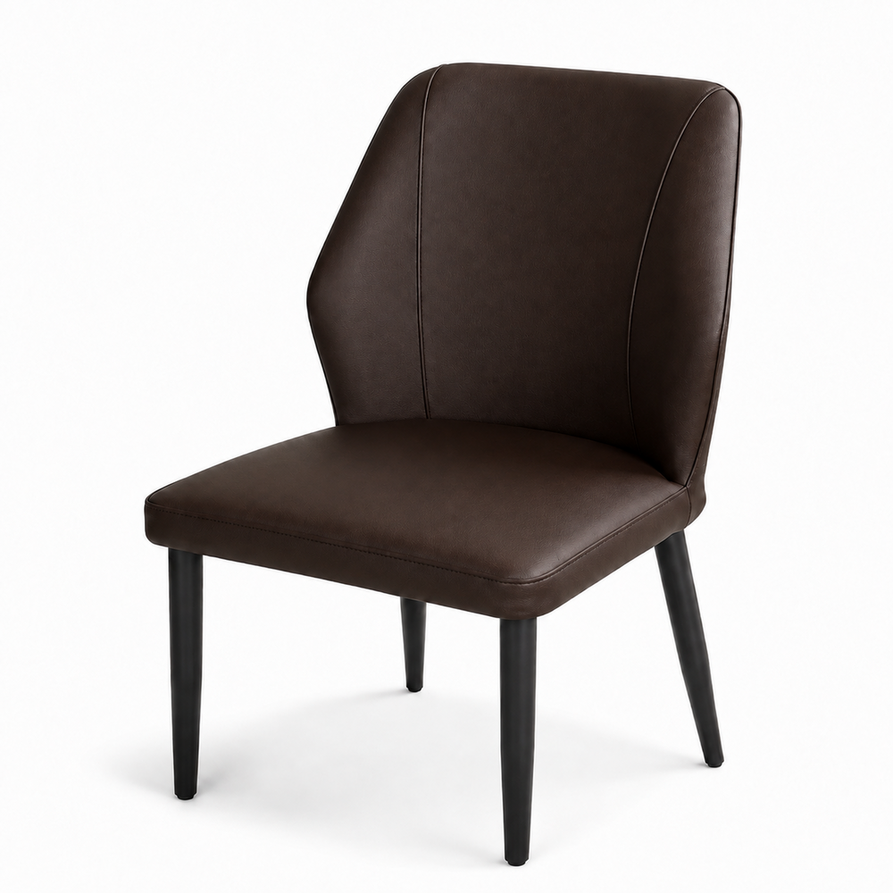 Noah Compact Dining Chair - Vegan Leather 02 - Espresso Brown