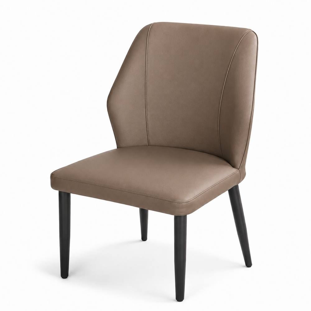 Noah Compact Dining Chair - Vegan Leather 05 - Taupe Brown