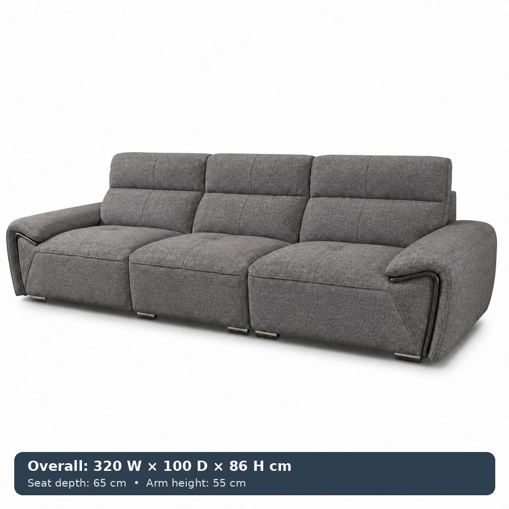 George Sculpted-Arm Sofa
