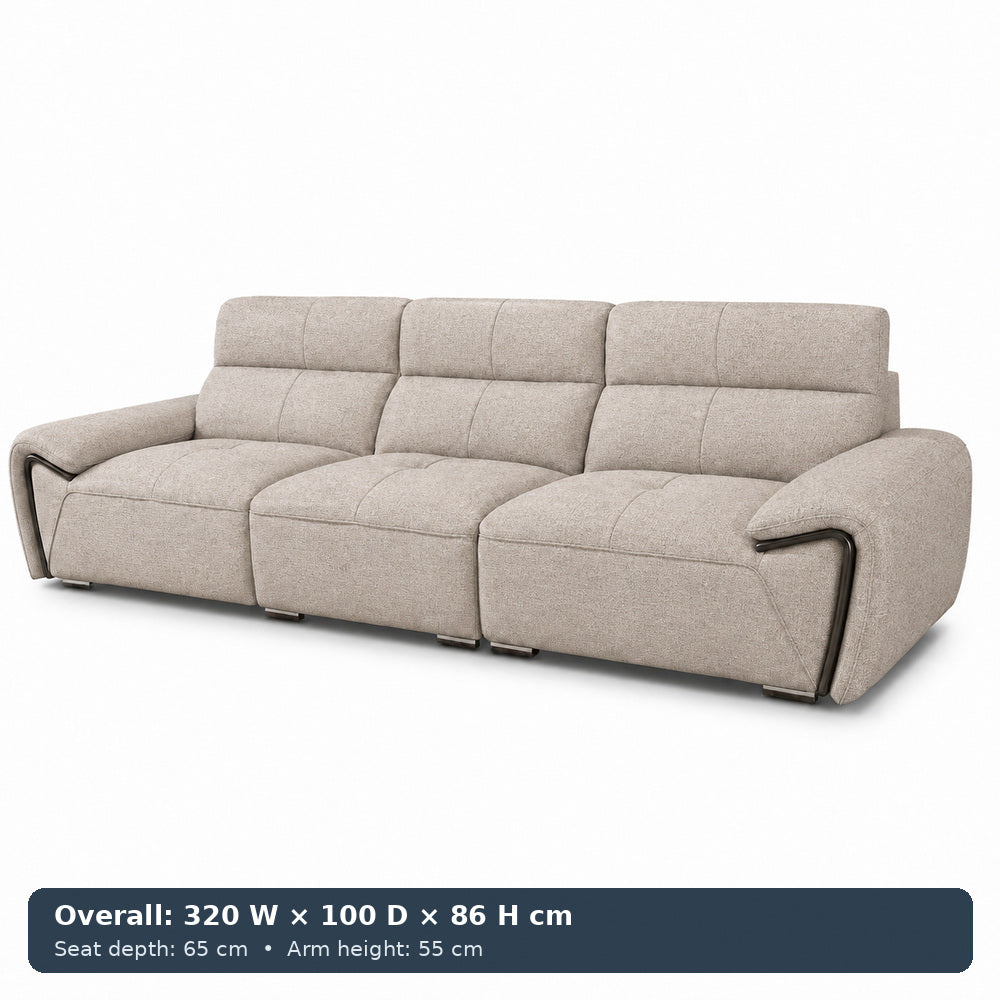 George Sculpted-Arm Sofa