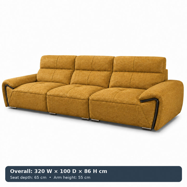 George Sculpted-Arm Sofa