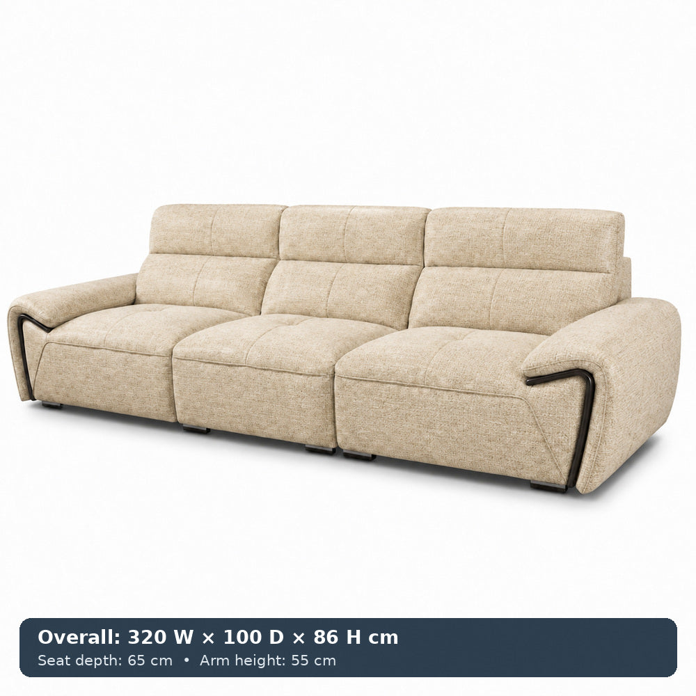 George Sculpted-Arm Sofa