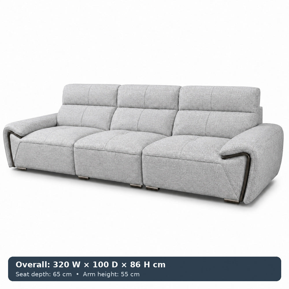 George Sculpted-Arm Sofa