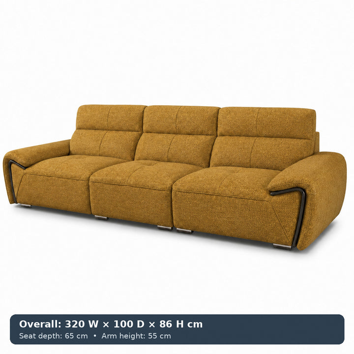 George Sculpted-Arm Sofa